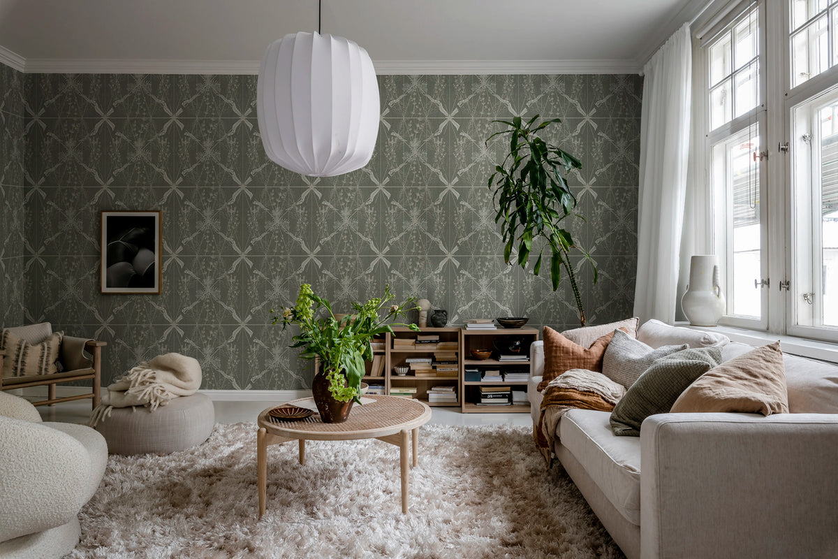 Seaweed & Stars, Green Mural Wallpaper - room preview 02