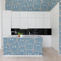 Happy Rebel, Blue Chess Mural Wallpaper - room preview 02