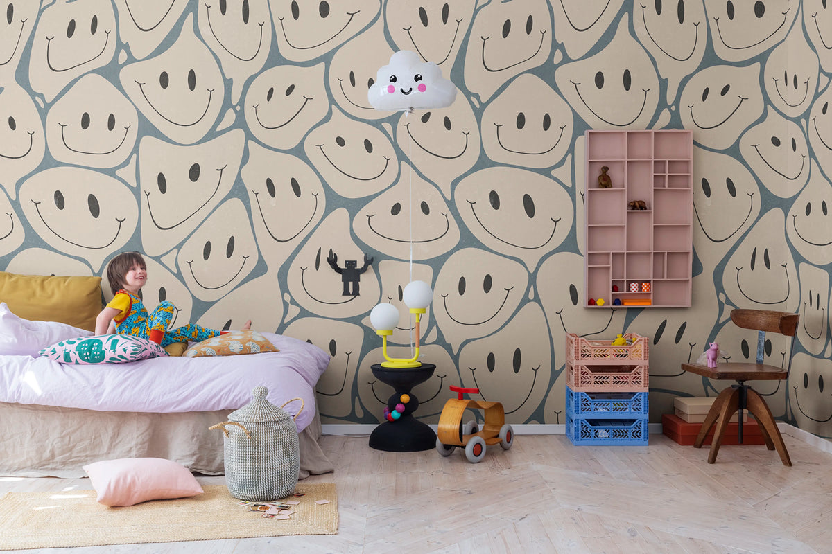 Happy Rebel, Peach Mural Wallpaper - room preview 02