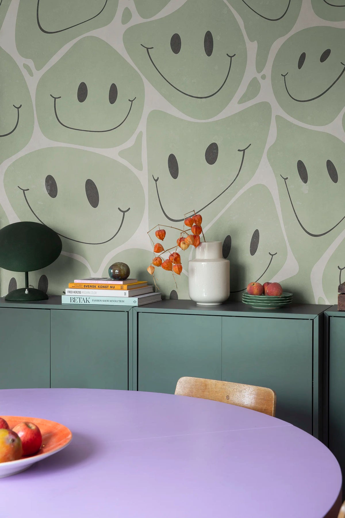 Happy Rebel, Green Mural Wallpaper - room preview 02