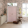 Happy Rebel, Soft Pink Mural Wallpaper - room preview 02