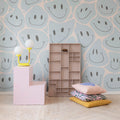 Happy Rebel, Lightblue Mural Wallpaper - room preview 02