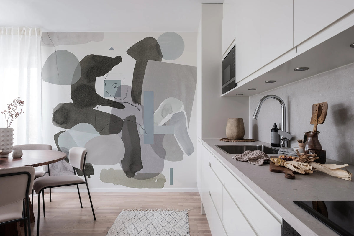 Collage Pastel Mural Wallpaper - room preview 02