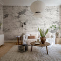 Chubby Clouds, Vintage Mural Wallpaper - room preview 02