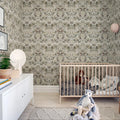 The Swedish Forest Mini, White Mural Wallpaper - room preview 02