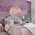 Pink Moon Mural Wallpaper - room preview 02