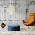 Studio Wallin, Sketch Mural Wallpaper - room preview 02