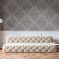 Baroque Pearl, Beige Mural Wallpaper - room preview 02
