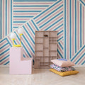 Different Directions, Pink & Blue Mural Wallpaper - room preview 02