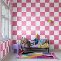 Chess, Pink Mural Wallpaper - room preview 02