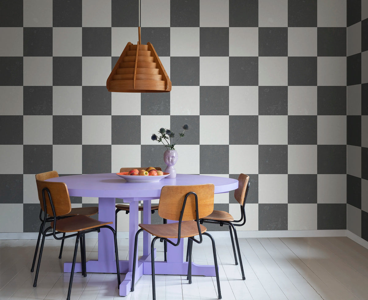 Chess, Black & White Mural Wallpaper - room preview 02