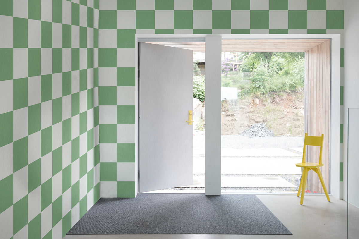 Chess, Green Mural Wallpaper - room preview 02