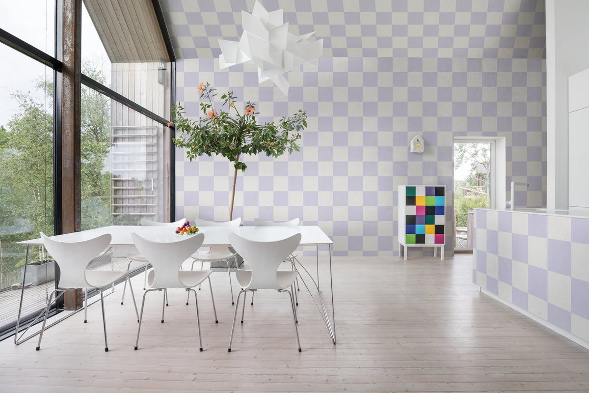 Chess, Lilac Mural Wallpaper - room preview 02