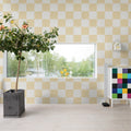 Chess, Yellow Mural Wallpaper - room preview 02
