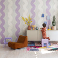 Wobbly Lilac Mural Wallpaper - room preview 02