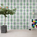 Outside The Box Green & Lilac Mural Wallpaper - room preview 02