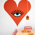 Queen Of Hearts Red Mural Wallpaper - room preview 02