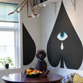 Ace Of Spades Black Mural Wallpaper - room preview 02