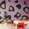 Giant Leopard, Lilac Mural Wallpaper - room preview 02