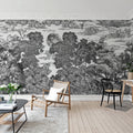 Bellewood Under The Moon, Graphite Mural Wallpaper - room preview 02