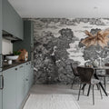 Bellewood Under The Clouds, Graphite Mural Wallpaper - room preview 02