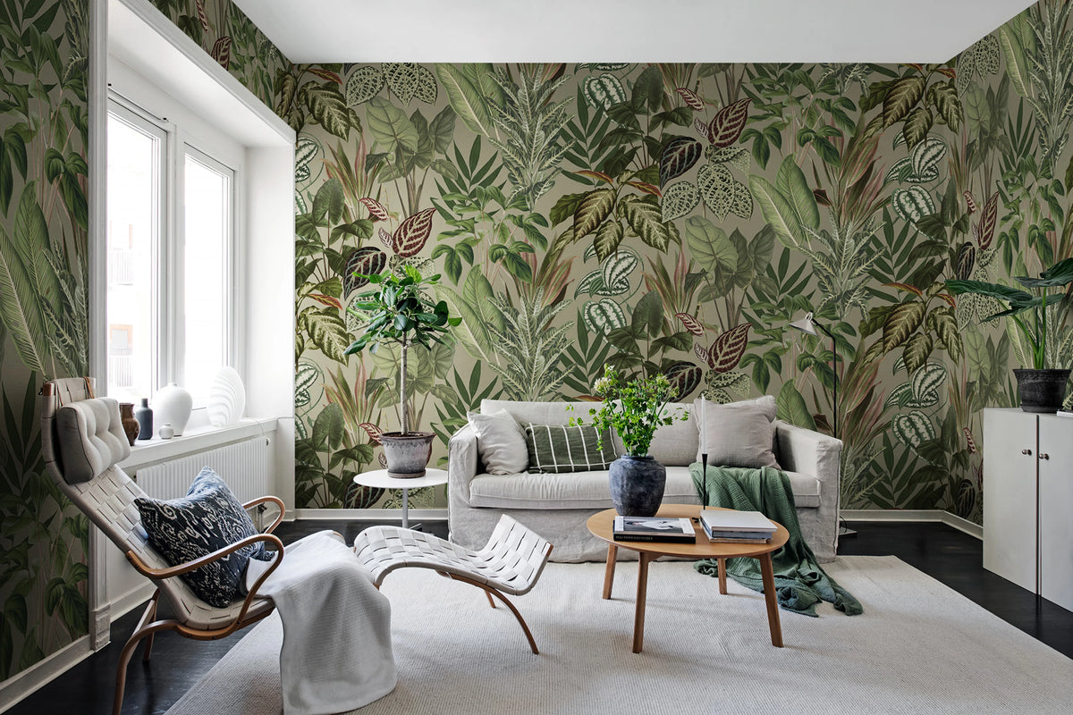 Mischievous Jungle, Sand Mural Wallpaper - room preview 02