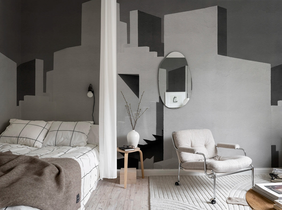 Happy Building, Concrete Mural Wallpaper - room preview 02