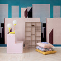 Abstract Building, Pastel Mural Wallpaper - room preview 02