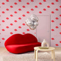 Kissing Booth, Pink Mural Wallpaper - room preview 02