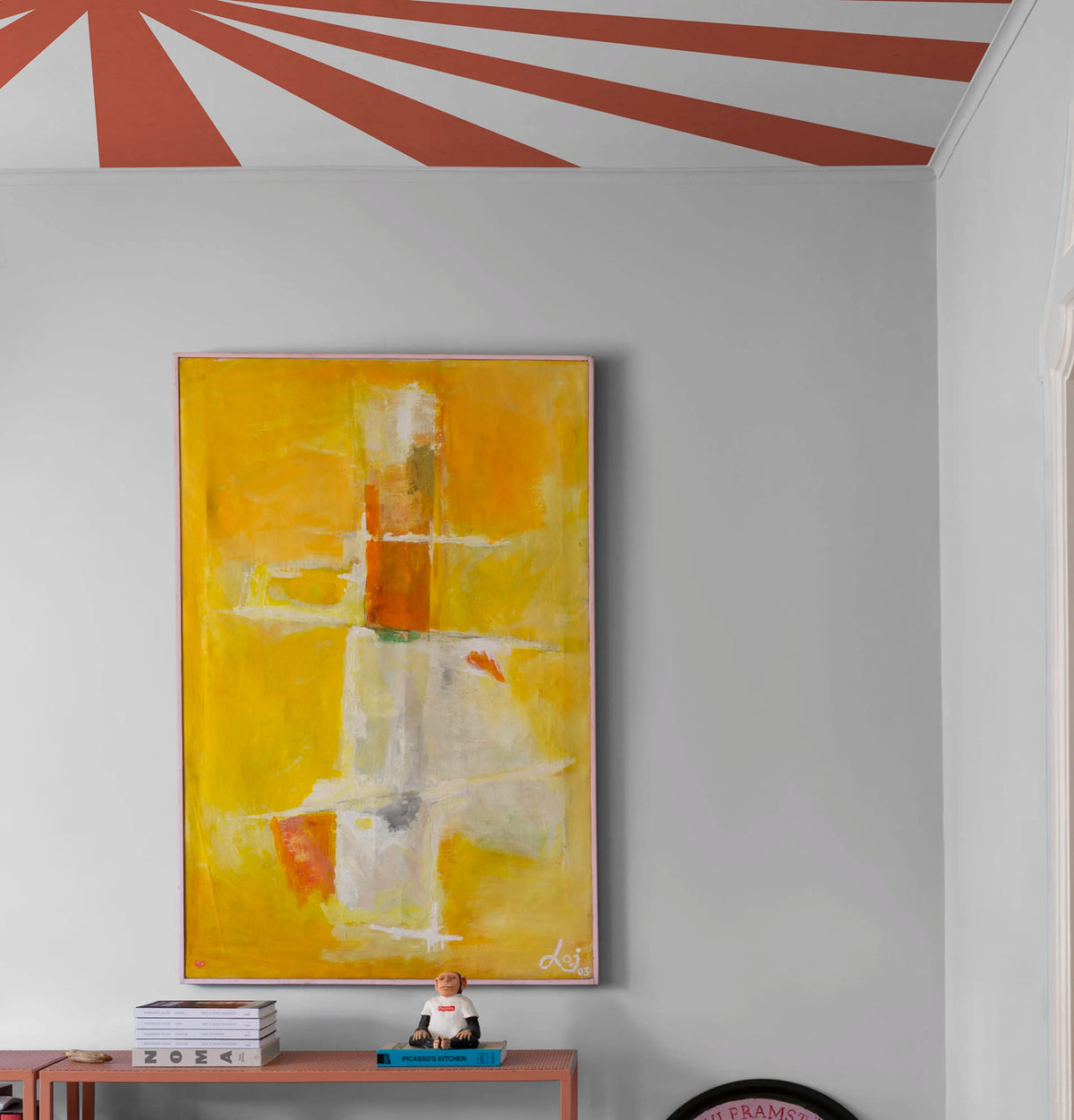 Rays, Red Mural Wallpaper - room preview 02