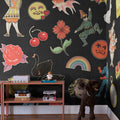Patches, Black Mural Wallpaper - room preview 02