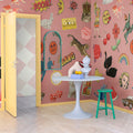 Patches, Pink Mural Wallpaper - room preview 02