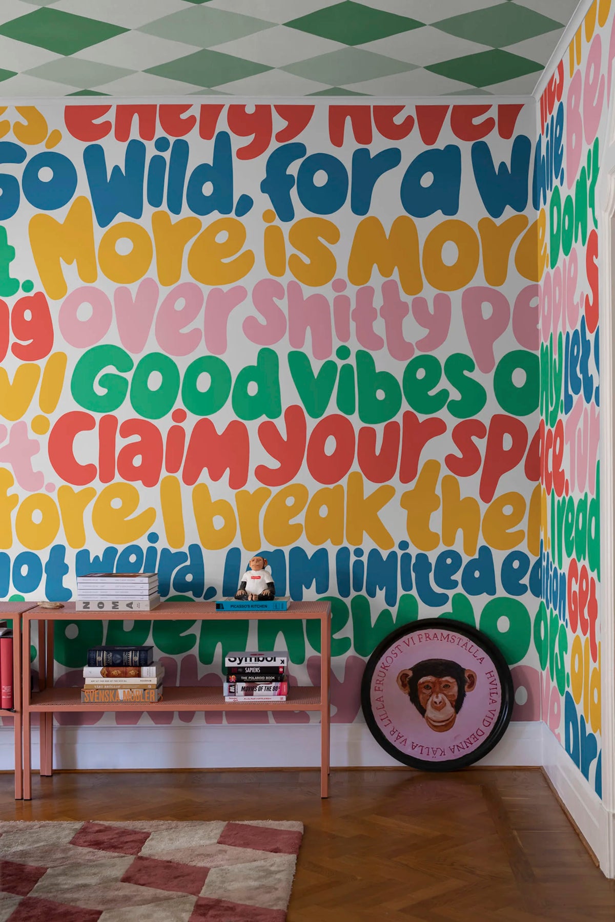 Blah blah blah, Rainbow Mural Wallpaper - room preview 02