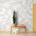 Psychedelic Chess, Beige Mural Wallpaper - room preview 02