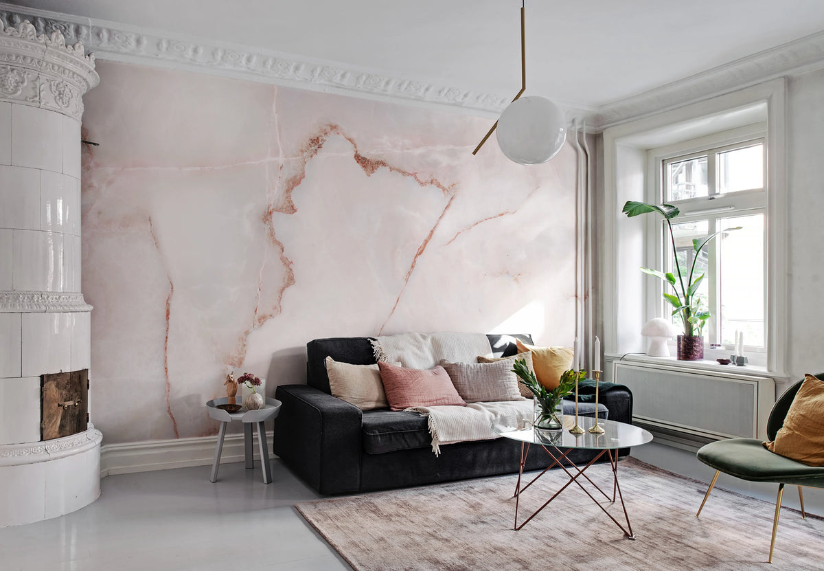 Rose Quartz Mural Wallpaper - room preview 02