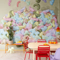 Bubblegum, Pastel Mural Wallpaper - room preview 02