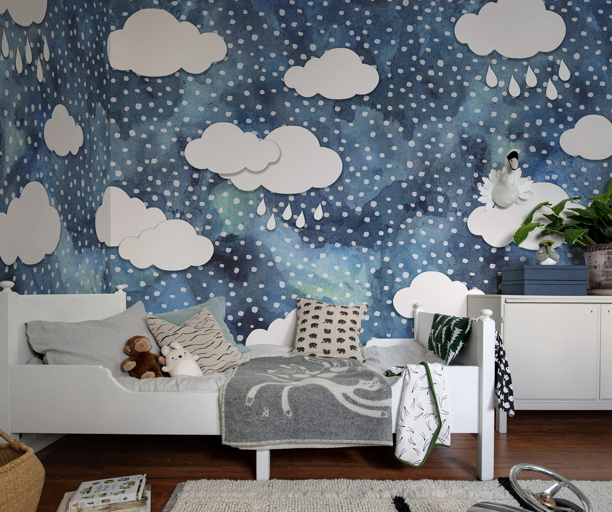 Rainy Clouds Sky Mural Wallpaper - room preview 02