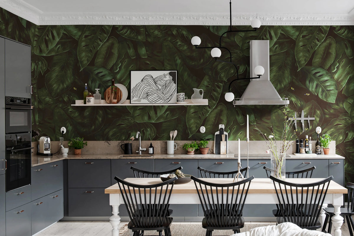 I See You, Emerald Mural Wallpaper - room preview 02