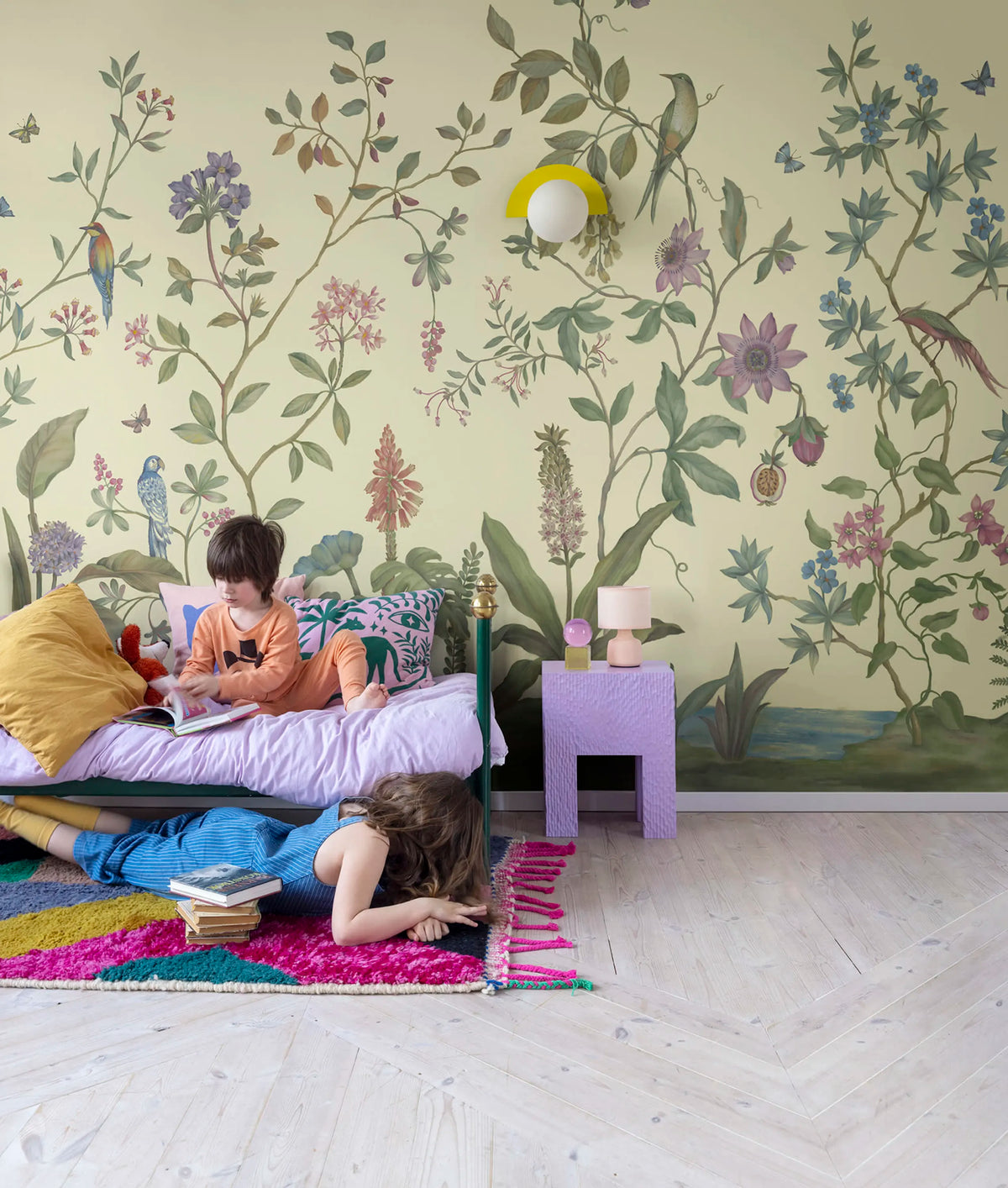 Chinoiserie, Yellow Mural Wallpaper - room preview 02