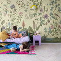 Chinoiserie, Yellow Mural Wallpaper - room preview 02