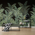 Jungle Pearl, Black Mural Wallpaper - room preview 02