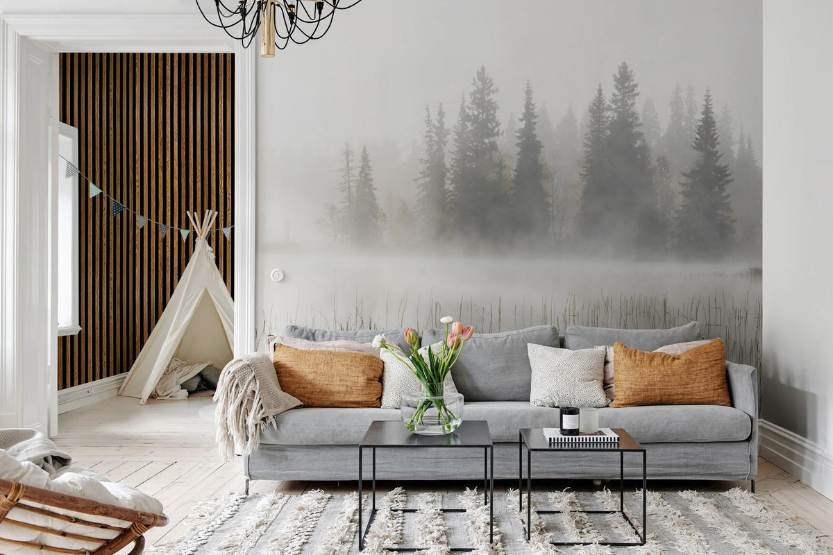 Frosty Lake Mural Wallpaper - room preview 02