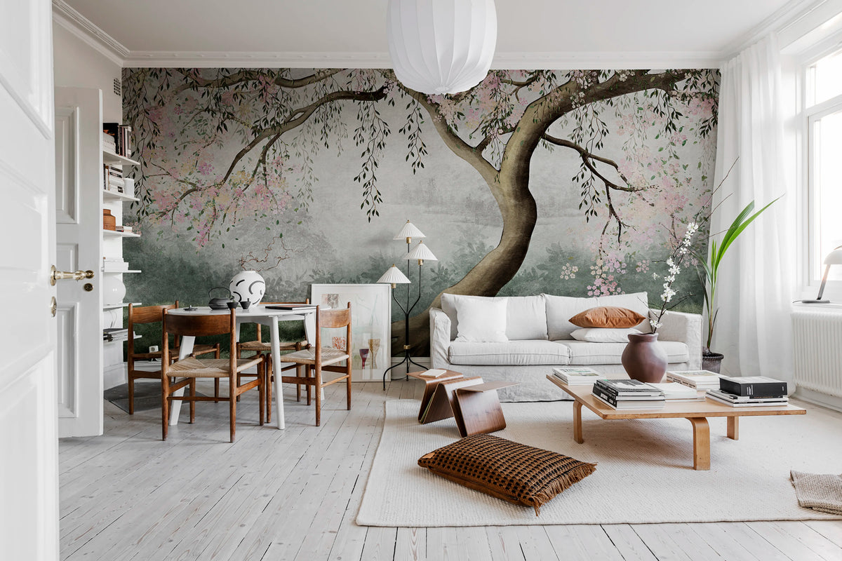 Tree of Dreams, Pastel Mural Wallpaper - room preview 02