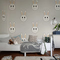 Year of the rabbit smiley, Sand Mural Wallpaper - room preview 02