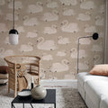 Whooper Swan, Beige Mural Wallpaper - room preview 02