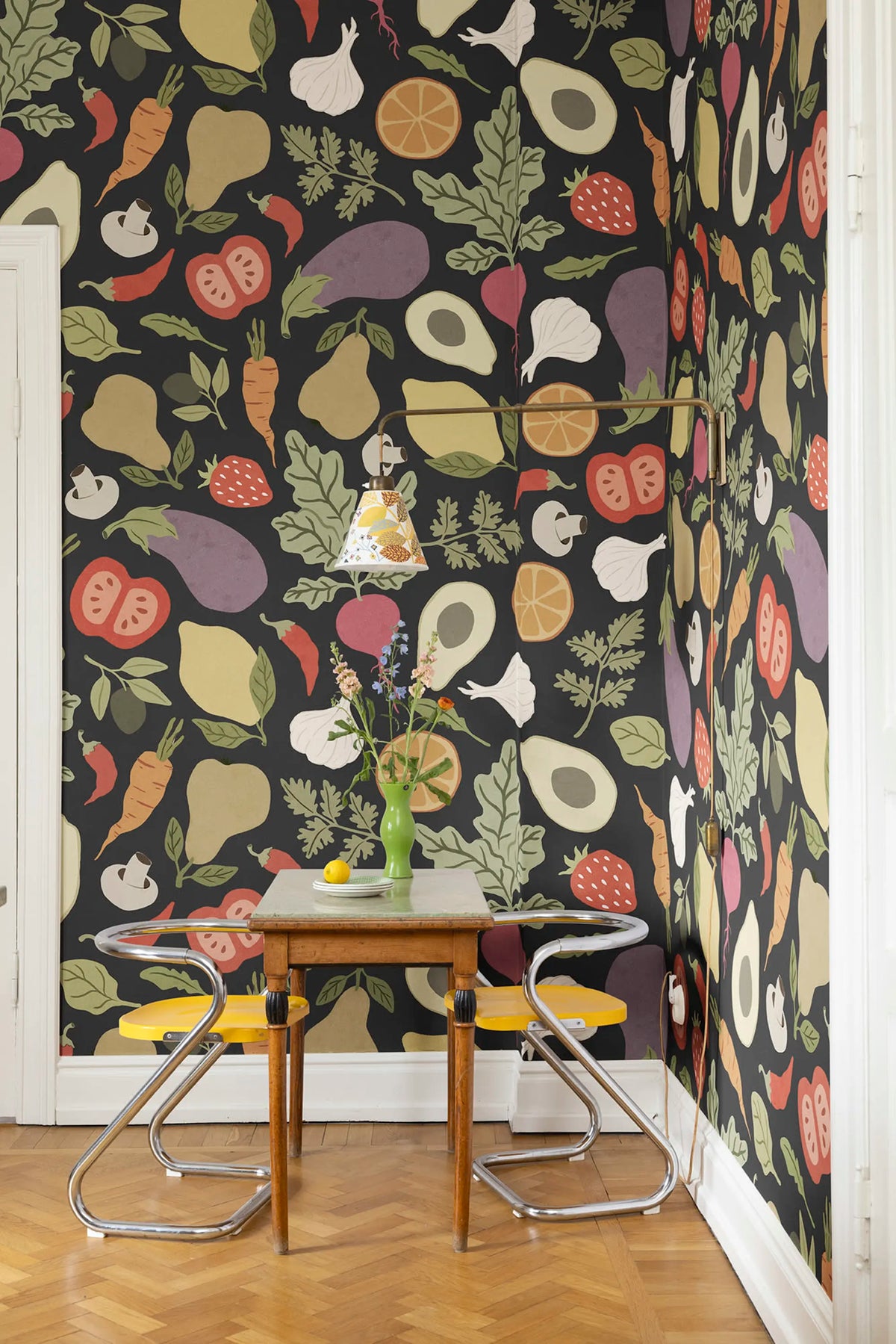 Eat Your Greens, Midnight Mural Wallpaper - room preview 02