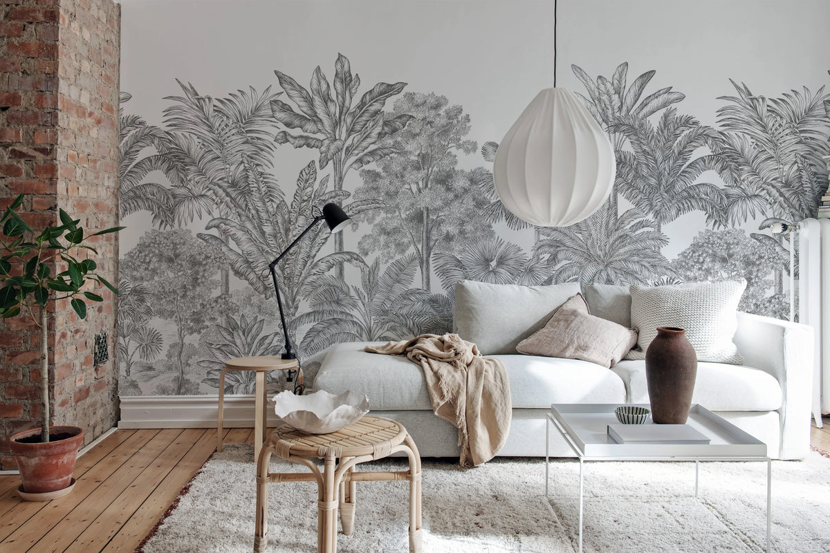 Tropical Bellewood, Frost Mural Wallpaper - room preview 02
