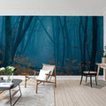 Hazy Forest Mural Wallpaper - room preview 02