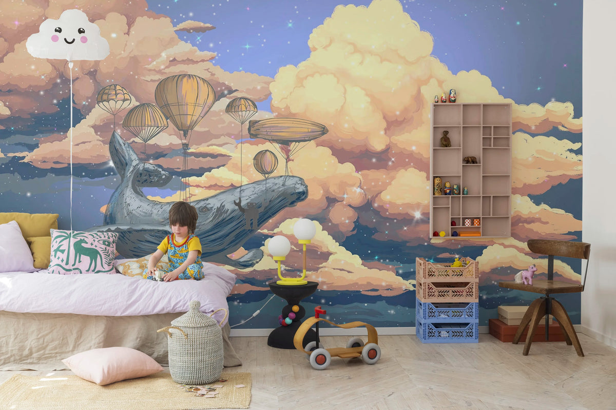 Among the Clouds Mural Wallpaper - room preview 02
