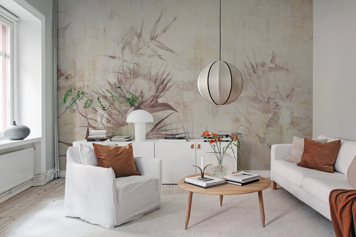 Gentle Flowers Mural Wallpaper - room preview 02